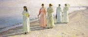 Michael Ancher Promenade on Skagen Beach (nn02) oil painting picture wholesale